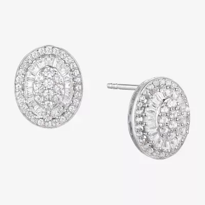 Diamond Blossom 1/2 CT. T.W. Mined White Diamond 10K White Gold 10mm Stud Earrings