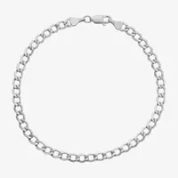 10K Gold 8- Inch Hollow Curb Chain Bracelet