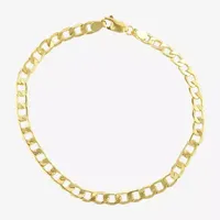 10K Gold 8-8.5 Inch Hollow Cable Chain Bracelet