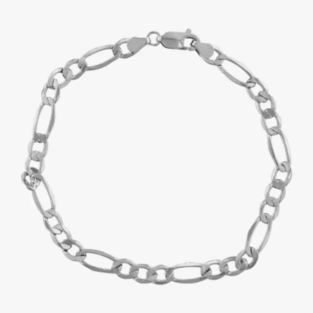 10K Gold 8-8.5 Inch Hollow Figaro Chain Bracelet