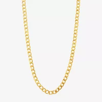 10K Gold -24 Inch Hollow Curb Chain Necklace