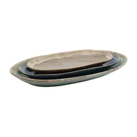 Gallery 3pc Tuscon Serving Platter Stoneware