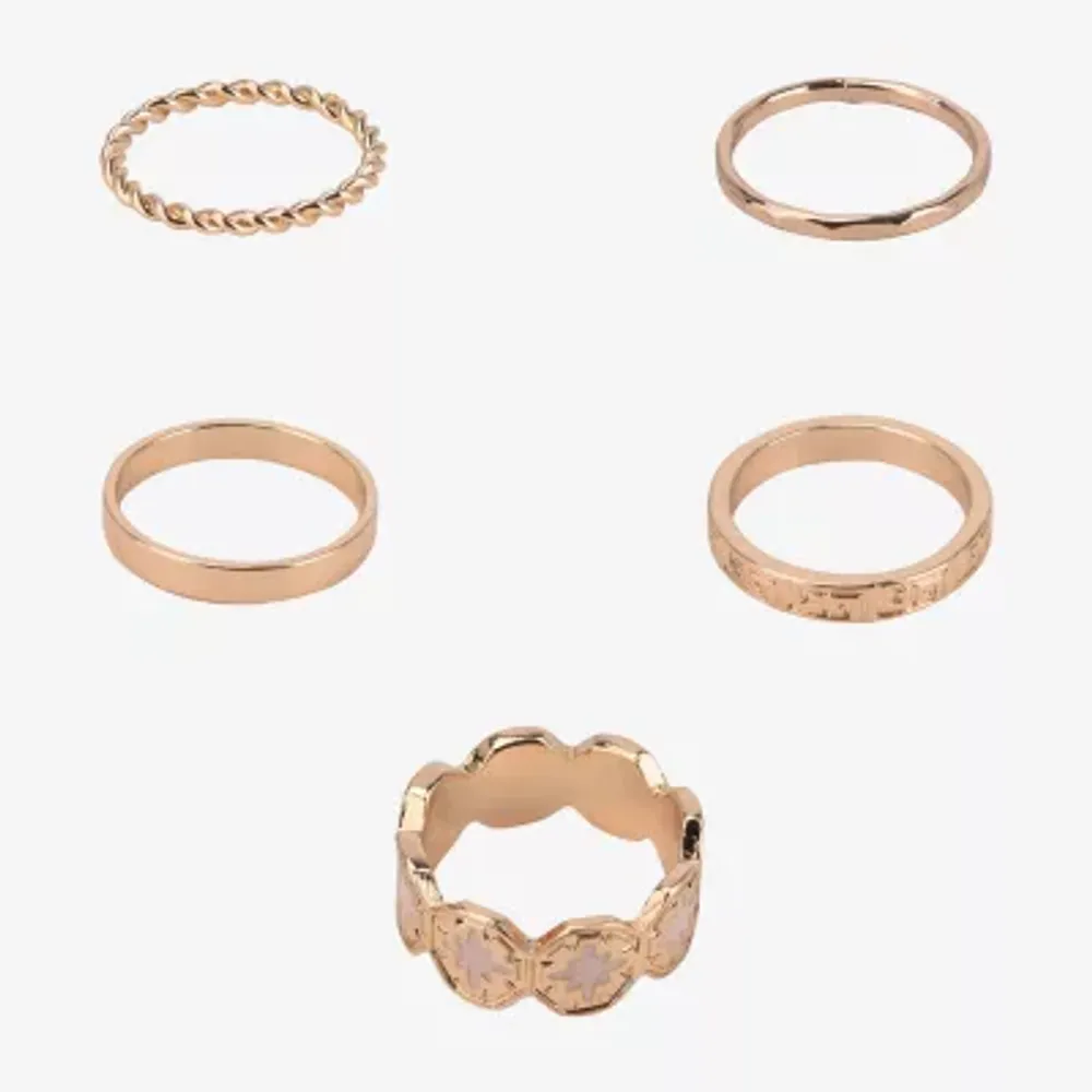 Arizona Gold Tone 5-pc. Flower Ring Sets