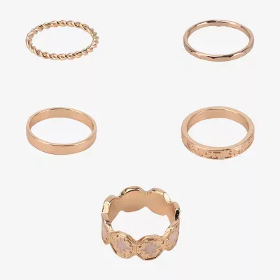 Arizona Gold Tone 5-pc. Flower Ring Sets