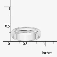 5MM 10K White Gold Wedding Band