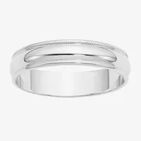 5MM 10K White Gold Wedding Band