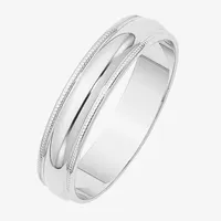 5MM 10K White Gold Wedding Band