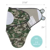 The Peanutshell Camo Elephant 3-pc. Swaddle Blanket