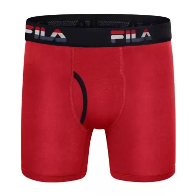 FILA Ultra Soft Stretch Mens 4 Pack Boxer Briefs - JCPenney