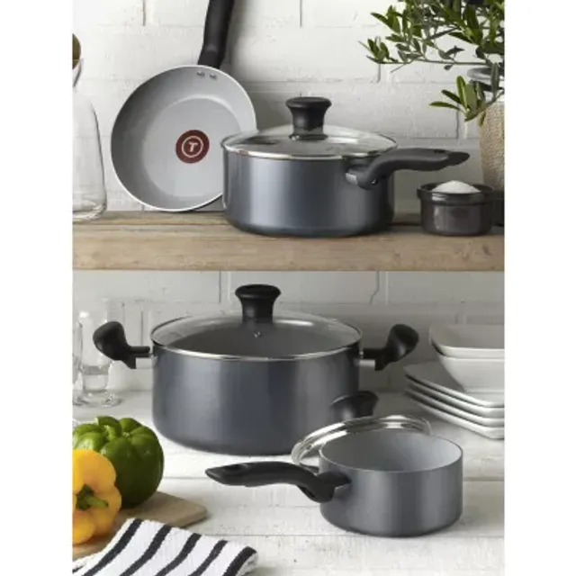 T-Fal Essentials 2-pc. Aluminum Non-Stick Frying Pan, Color: Black -  JCPenney