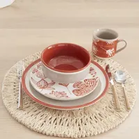 Baum Couleur Red 16-pc. Ceramic Dinnerware Set