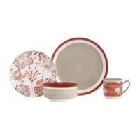 Baum Couleur Red 16-pc. Ceramic Dinnerware Set