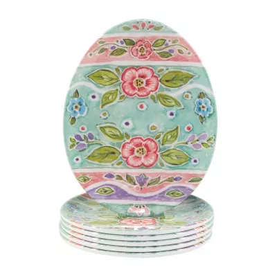 Certified International Joy Of Easter 6-pc. Melamine Appetizer Plate