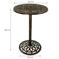 Round Bar Height Iron Table