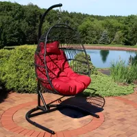 Julia Hanging Egg Chair with Cushion and Stand