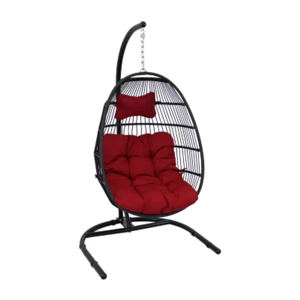 Julia Hanging Egg Chair with Cushion and Stand