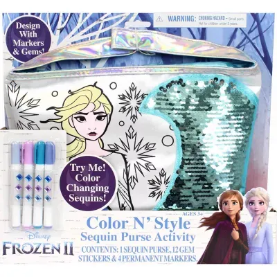 Frozen 2 Color N' Style Purse (with Gem Stickers & Permanent Markers)
