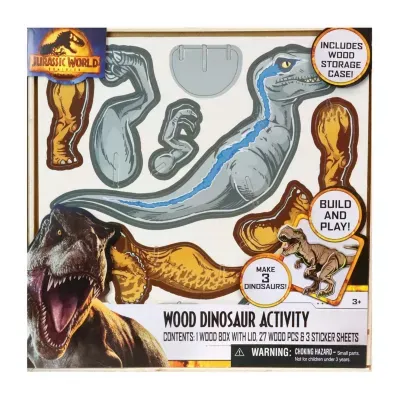 Jurassic World Dominion: Wood Dinosaur Activity - Building & Decorating Set 