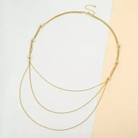 Bold Elements Gold Tone 36 Inch Chain Necklace