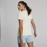 PUMA Womens Crew Neck Short Sleeve Graphic T-Shirt