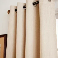 Martha Stewart Reed Grommet Top Blackout Single Curtain Panels