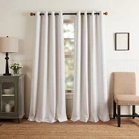 Martha Stewart Westchester Solid Blackout Grommet Top Single Curtain Panel