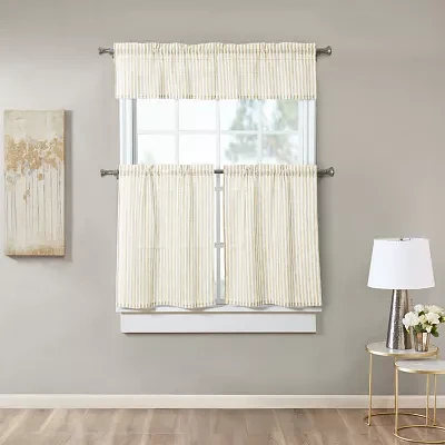 Stratford Park Greta 3-pc. Rod Pocket Window Tiers