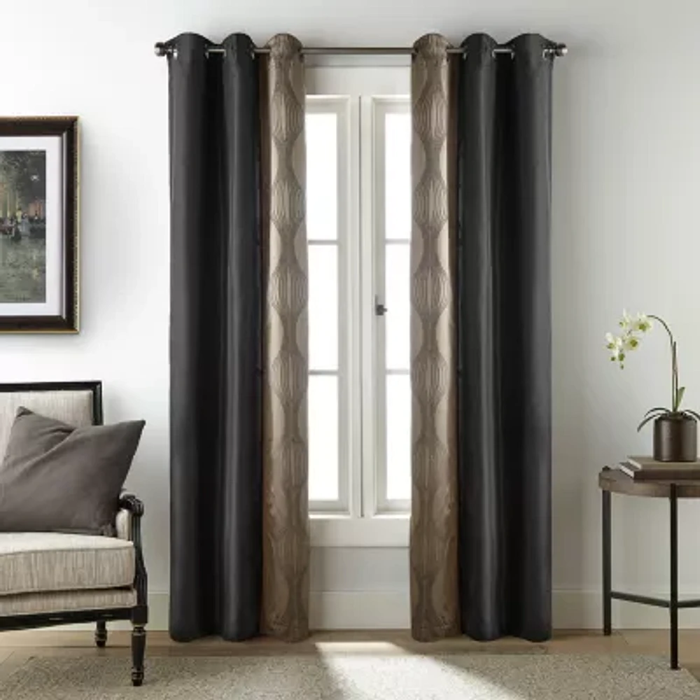 Stratford Park Kath Grommet Top Light-Filtering Set of 2 Curtain Panel