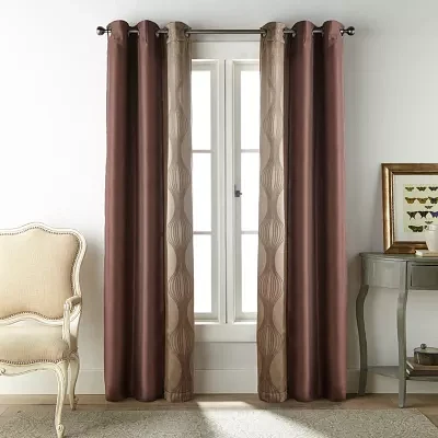 Stratford Park Neve Light-Filtering Grommet Top Set of 2 Curtain Panel