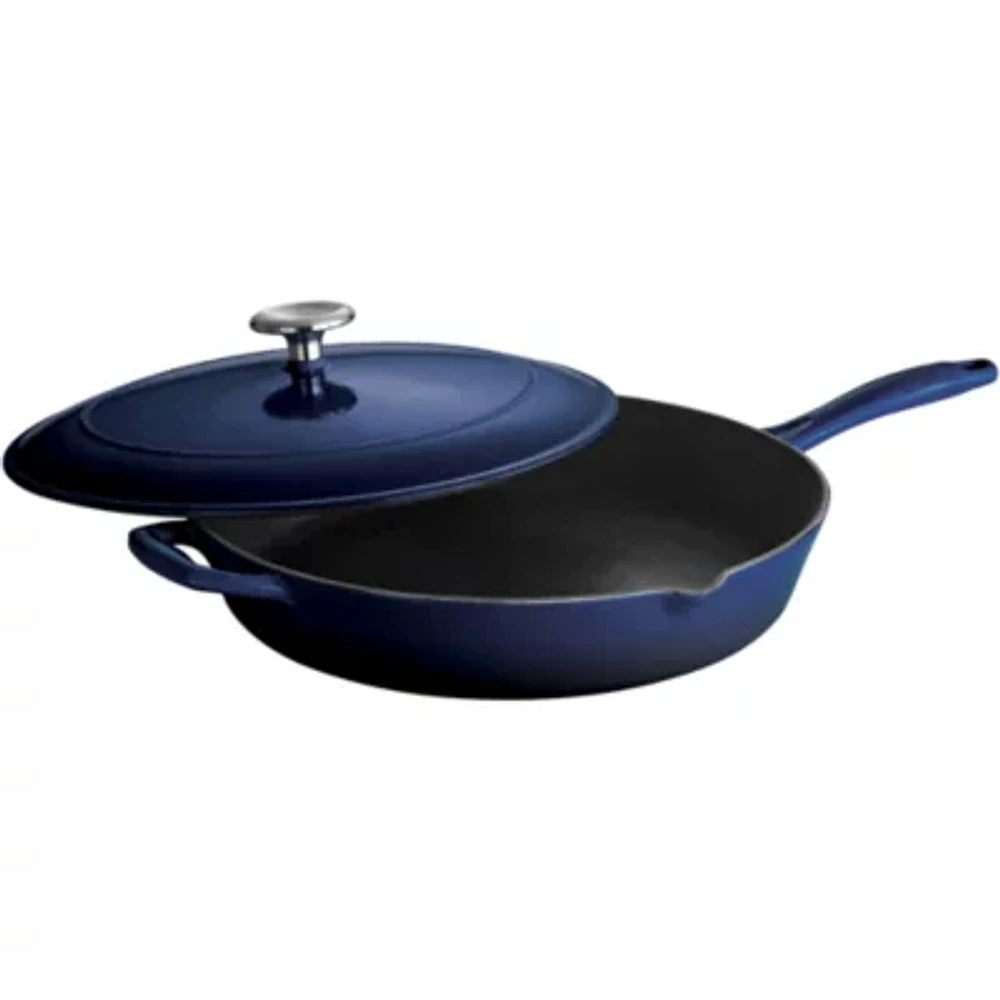 Tramontina® Gourmet 12" Enameled Cast Iron Covered Skillet