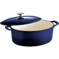 Tramontina® Gourmet 7-qt. Enameled Cast Iron Covered Oval Dutch Oven