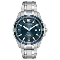 Citizen Brycen Mens Silver Tone Bracelet Watch Bm6929-56l