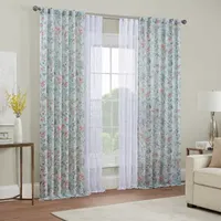 Waverly Porch Pavillion Sheer Rod Pocket Back Tab Single Curtain Panel