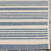 Safavieh Courtyard Collection Santos Stripe Indoor/Outdoor Square Area Rug