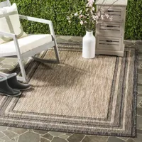 Safavieh Courtyard Collection Wanda Stripe Indoor/Outdoor Area Rug