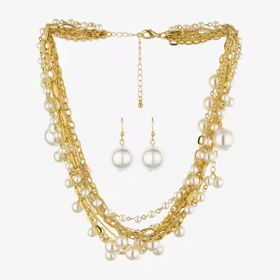 Bold Elements 2-pc. Simulated Pearl Jewelry Set