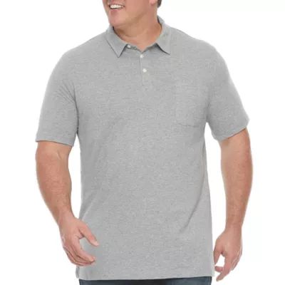 St. John's Bay Big and Tall Mens Classic Fit Short Sleeve Pocket Polo Shirt