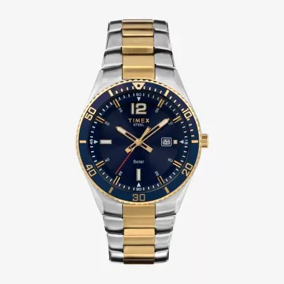 Timex Mens Solar Premium Multicolor Stainless Steel Bracelet Watch Tw2v53800ji