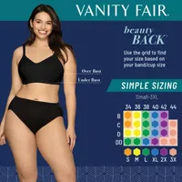 VANITY FAIR BEAUTY BACK SIMPLE SIZING WIRELESS BRA- 72118