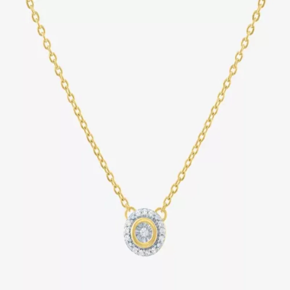 (G-H / Si2-I1) Womens Diamond Accent Lab Grown Diamond 10K Gold Pendant Necklaces