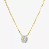 (G-H / Si2-I1) Womens Diamond Accent Lab Grown Diamond 10K Gold Pendant Necklace