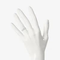 6.00mm Unisex Adult 1/2 CT. T.W. Natural White Diamond 10K White Gold Round Halo Side Stone Ring Sets