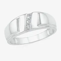 4.90mm Unisex Adult 1/10 CT. T.W. Mined White Diamond 10K White Gold Marquise Wedding Ring Sets