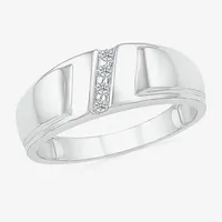 4.90mm Unisex Adult 1/10 CT. T.W. Natural White Diamond 10K White Gold Marquise Wedding Ring Sets