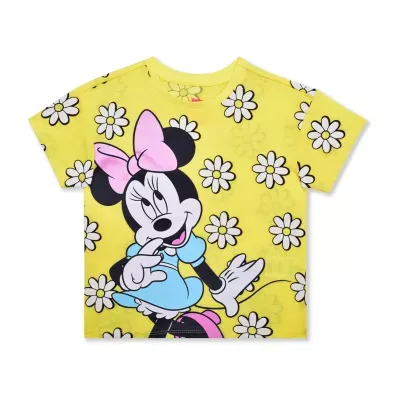 Toddler Girls Minnie Mouse Crew Neck Short Sleeve T-Shirt