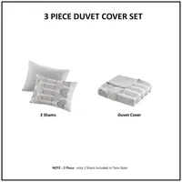 Intelligent Design Nova Geometric Clip Jacquard Duvet Cover Set With Sham