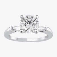 (G / Vs2) Womens 2 1/4 CT. T.W. Lab Grown White Diamond 14K Gold Round Engagement Ring