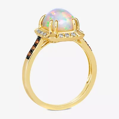 Le Vian® Grand Sample Sale™ Ring featuring 1 5/8 CT. Neopolitan Opal™ 1/10 CT. Chocolate Diamonds® 1/10 CT. Nude Diamonds™ set in 14K Honey Gold™