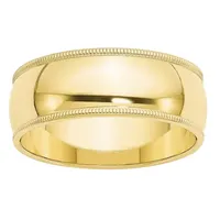 8MM 10K Gold Wedding Band