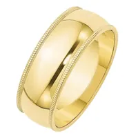 8MM 10K Gold Wedding Band